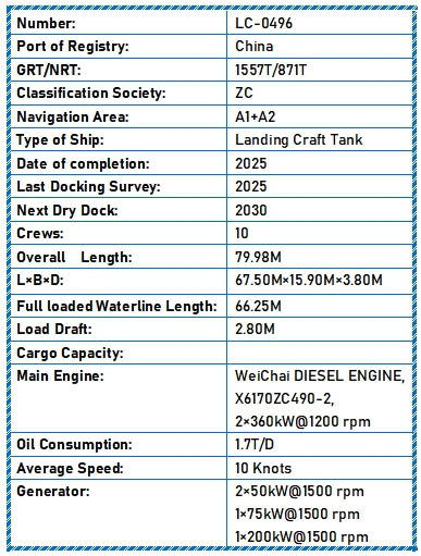 2025 Built Landing Craft Tank For Sale
