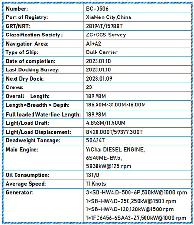 2023 Built 50000 DWT Bulk Carrier For Sale