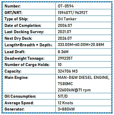 2006 Built 300000 DWT Oil Tanker For Sale