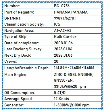 2008 Built Bulk Carrier For Sale