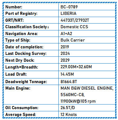 2019 Built 82000 DWT Bulk Carrier For Sale